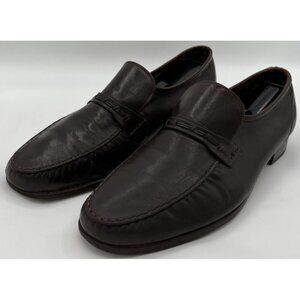 Vintage Florsheim Royal Imperial 11E Vintage Cordovan Yuma Brown Leather Loafers